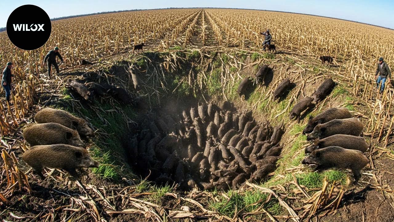 How Farmers Use Traps To Deal With Millions Of Invasive Wild Boars? | Wild Boar Hunt