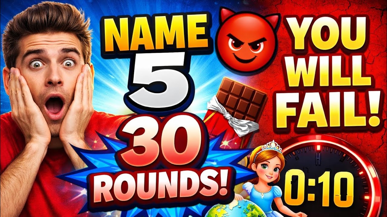 99% FAIL THIS NAME 5 CHALLENGE | 30 ROUNDS