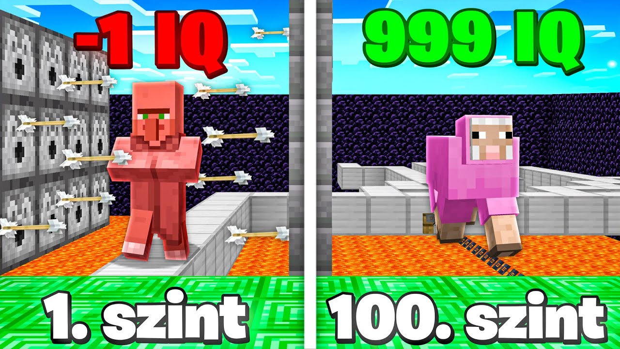 Leteszteltem a MOBOK IQ SZINTJÉT A MINECRAFTBAN!!