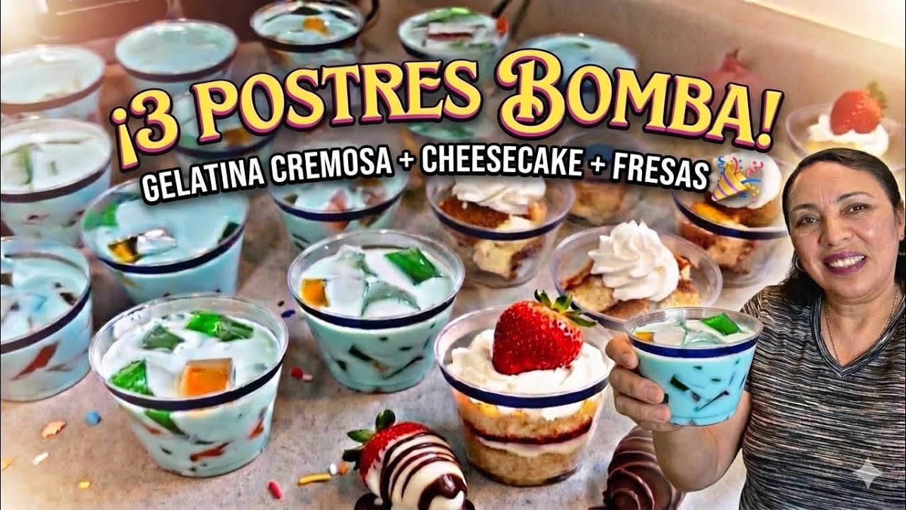 RECETA POSTRES PARA FIESTAS: ¡CREMOSOS, FÁCILES Y ECONÓMICOS! 🥳🍮