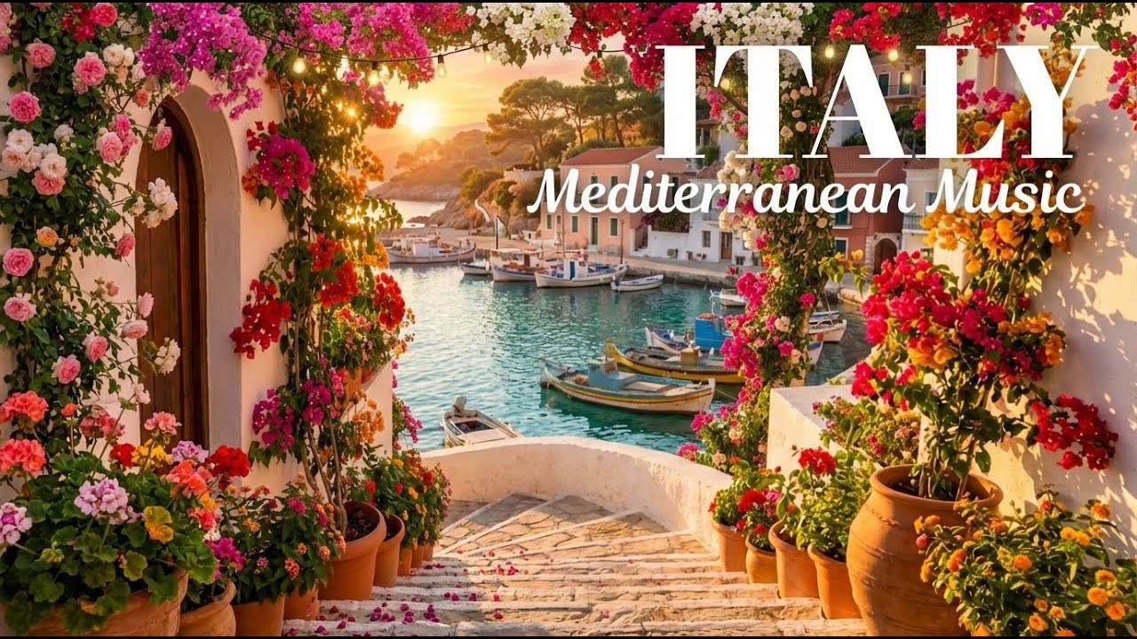 🎶 Italian Vibes & Mediterranean Music 🎶 Relaxing Amalfi Coast & Lake Como Italian Views 🌊