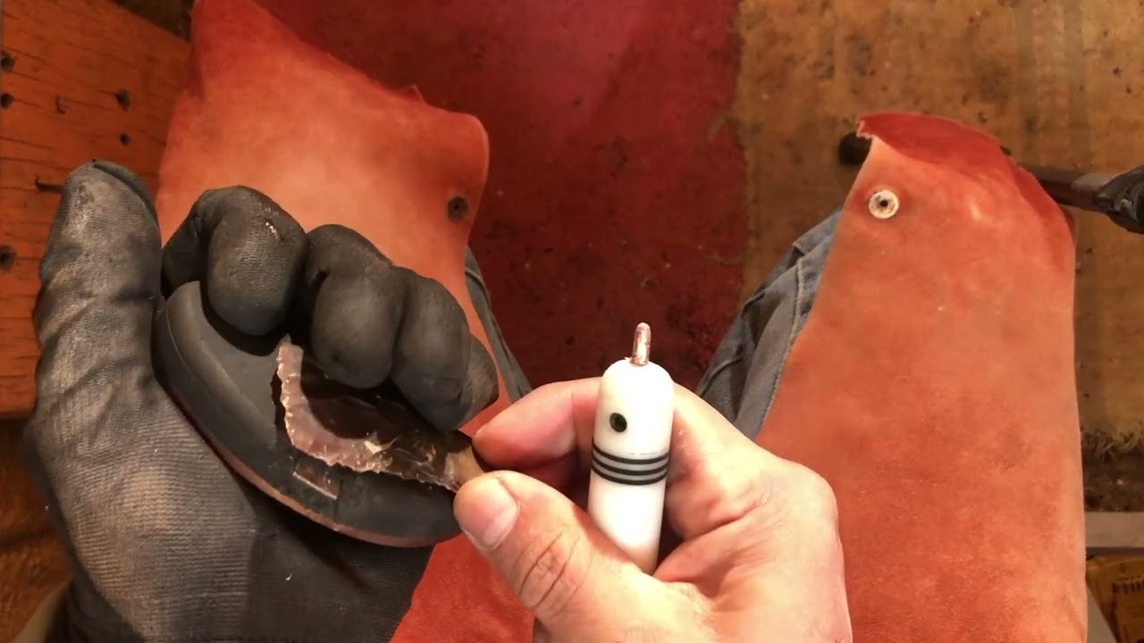 Pressure flaking three points