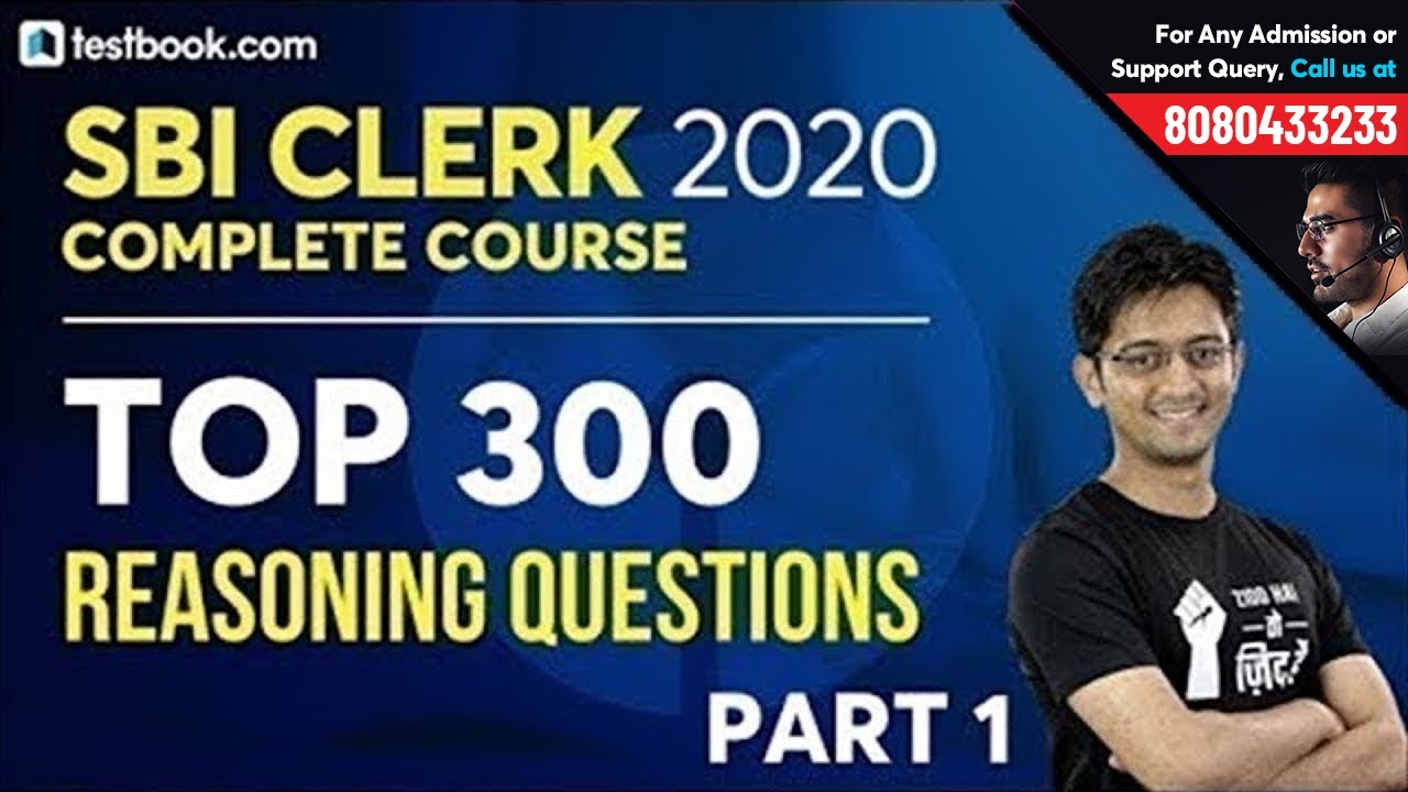 Top 300 Reasoning Questions for SBI Clerk 2020 | Part 1 | Reasoning Class by Sachin Sir | Day 12