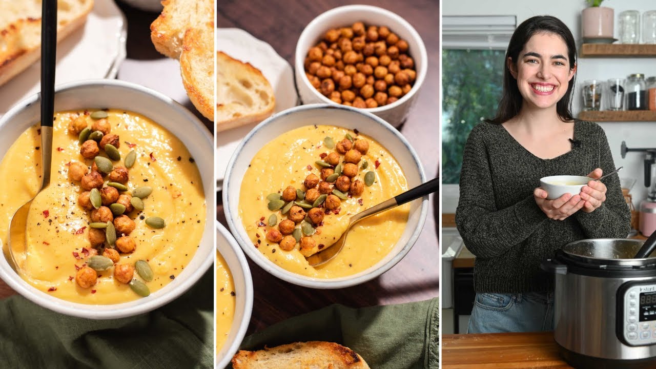Instant Pot Butternut Squash Soup (vegan!)