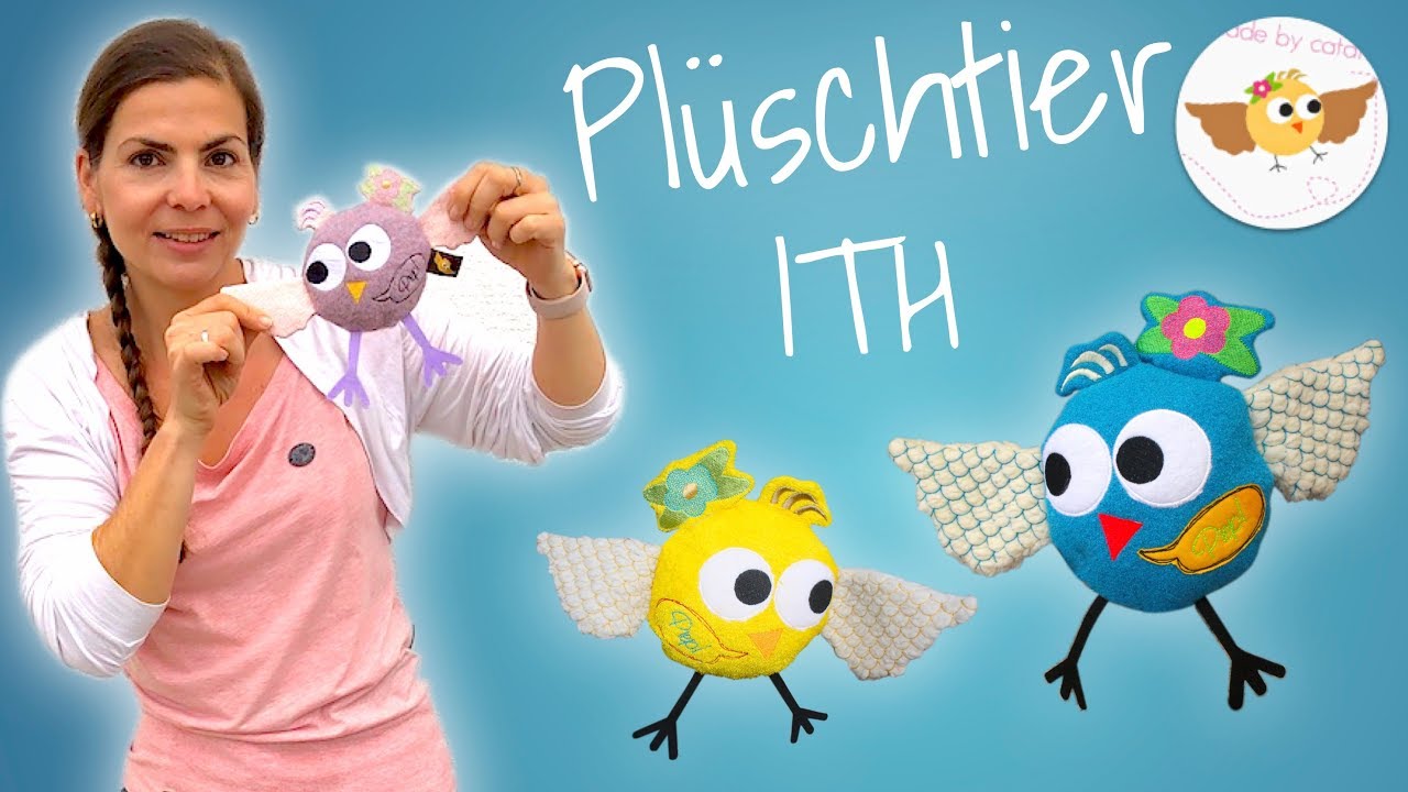 Pllüschtiere ITH sticken ❤︎ Mit Rassel/Quietsche