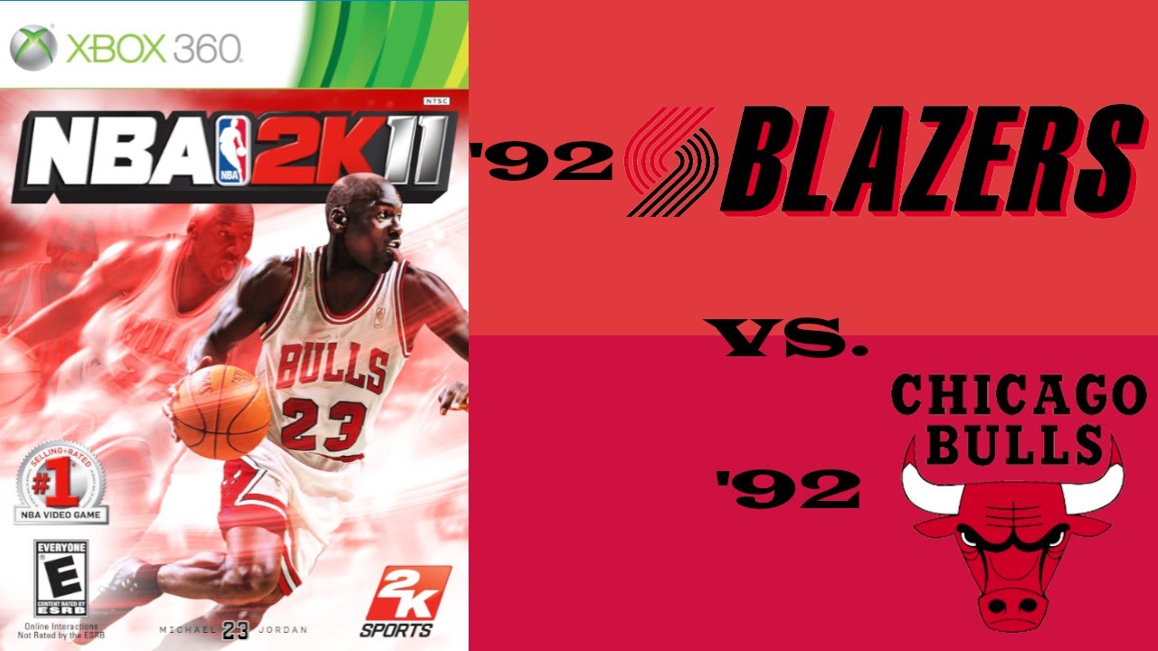 NBA 2K11 - '91-'92 Portland Trailblazers vs '91-'92 Chicago Bulls - Xbox 360 Gameplay