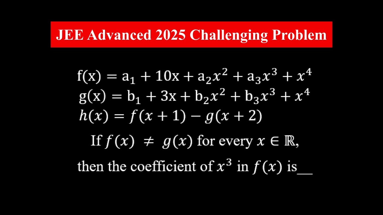🔥Challenging Problem| JEE ADVANCED 2025🔥|THEORY OF EQUATIONS 🎯 #jeeadvanced #jeeadvanced2026