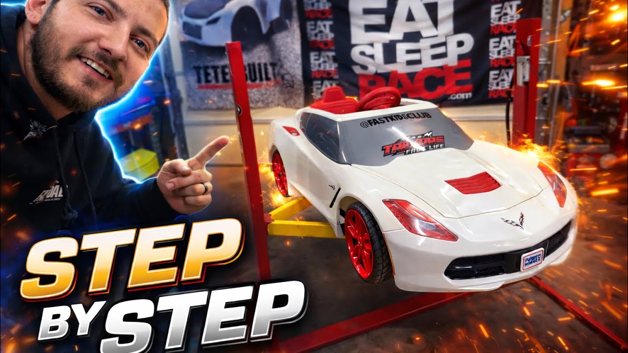 Создание Corvette C7 для дрэг-рейсинга на модифицированных колесах PowerWheels!
