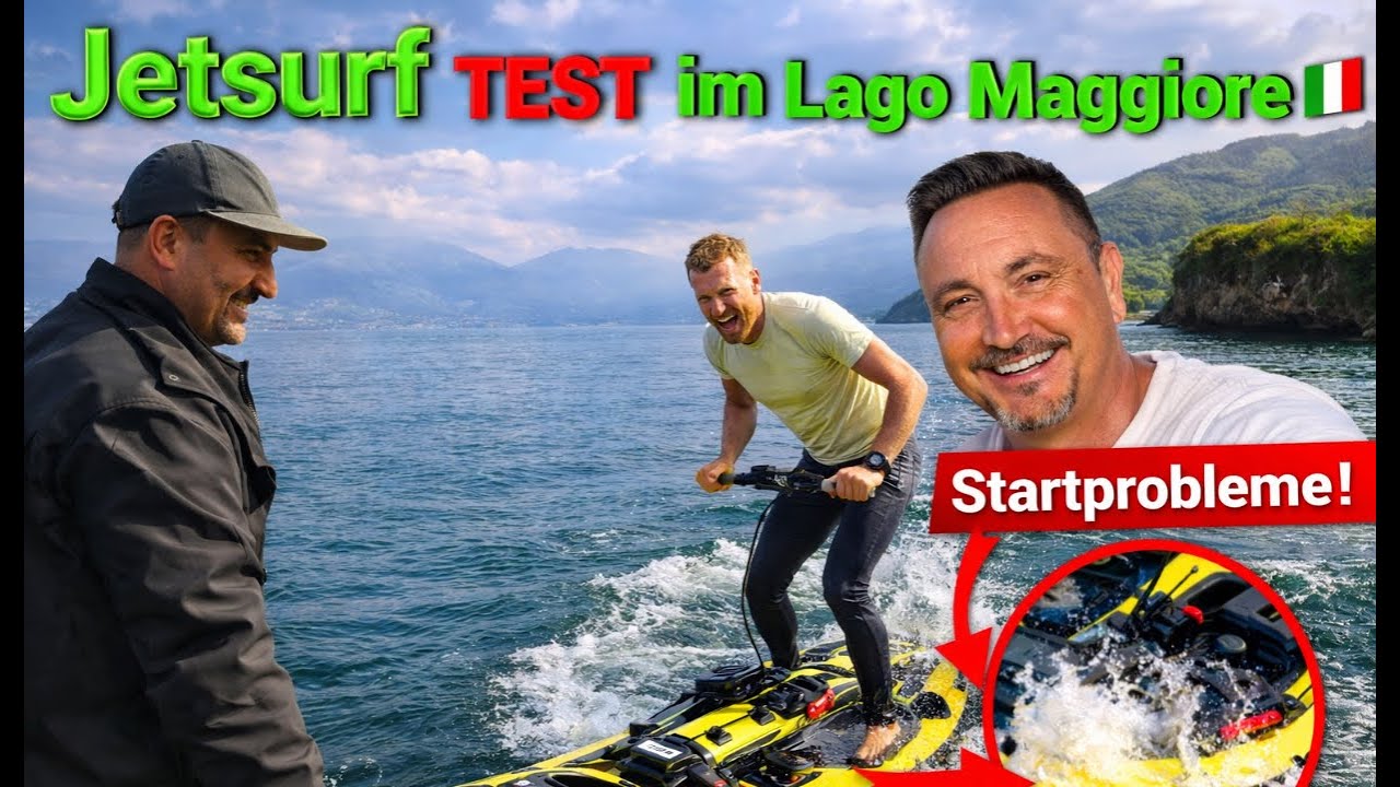 Erster Jetsurf Versuch im Lago Maggiore 🇮🇹 | Jetsurf Board Test & Startprobleme