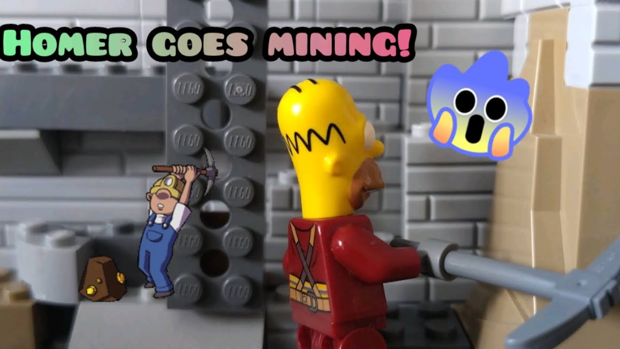 Homer goes to the mines! (Lego stop motion animation)