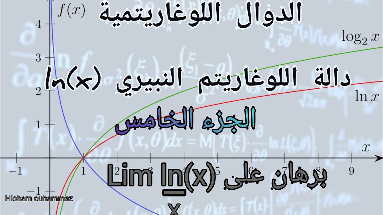 برهان ان lim ln(x) /x=0 اذا كان x يؤول ل 00+