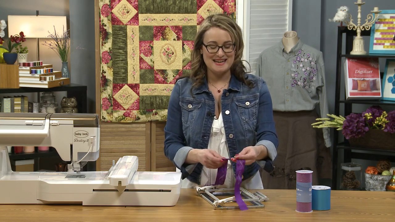 Absolute Beginner Machine Embroidery - Episode 221 - Embroidering on Ribbons