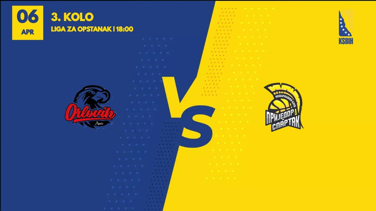 KK Orlovik vs KK Prijedor Spartak - 22.kolo - KSBIH - 2023/2024