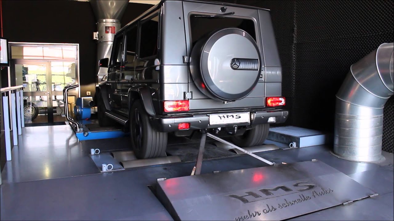 Mercedes Benz G 63 AMG V8 Bi Turbo mit HMS Performance Klappenabgasanlage