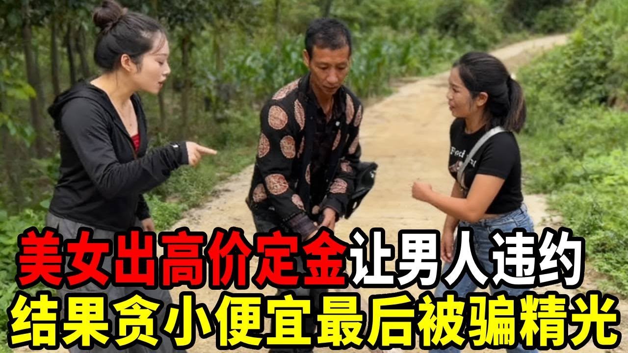 美女出高价定金故意让男子违约，故意找理由脱身，男子最后人财两空悔不当初！#大骗子