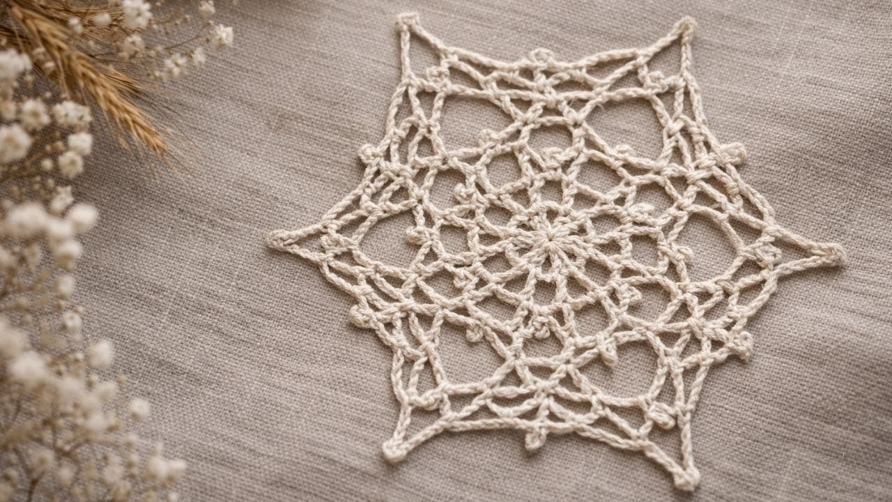 Horgolt kis terítő vagy nagyobb hópehely  / Crochet small doily or a bigger snowflake