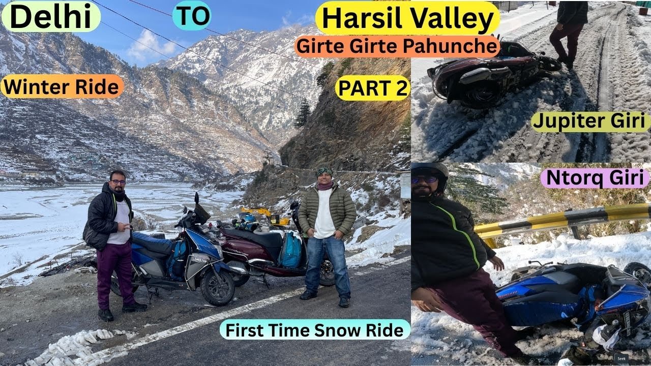 Scooty & Rider Girte Girte Pahunche Harsil Valley 😎 | TVS Ntorq 125 | TVS Jupiter 125 | Long Ride