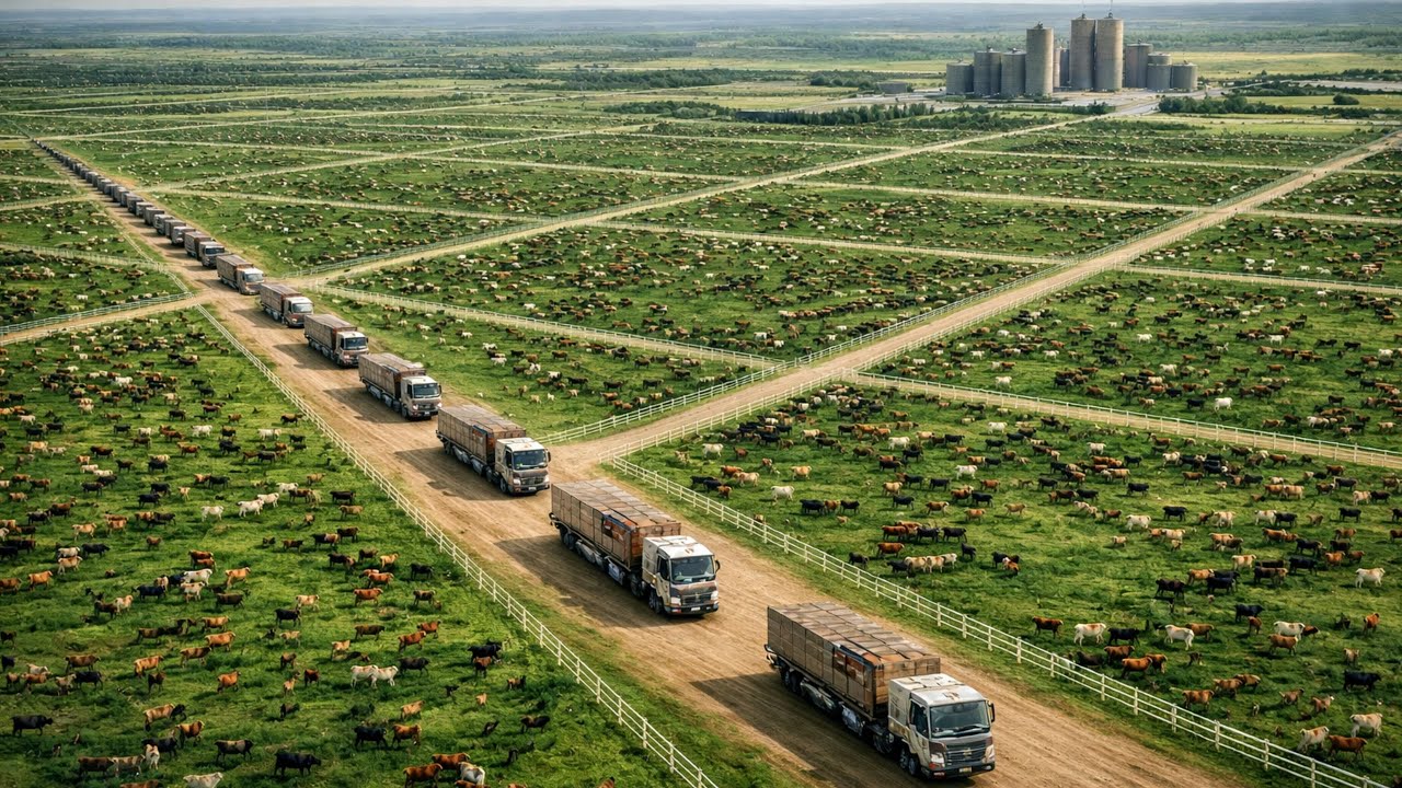 DESCUBRE EL CORRAL DE ENGORDE DE GANADO MÁS GRANDE DE AMÉRICA: ¡INCREÍBLE!