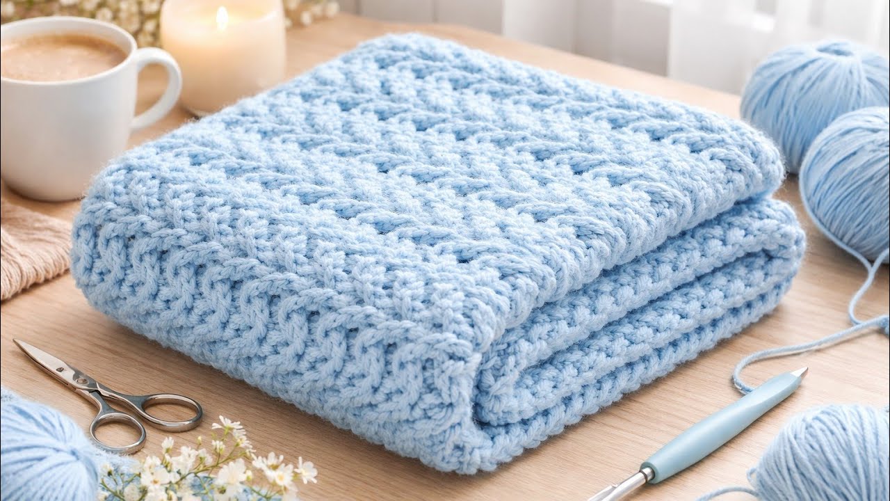 BABY BLANKET PATTERN 👍 Step by step for beginners #crochet #music #funny #shorts #makeup #cute #art