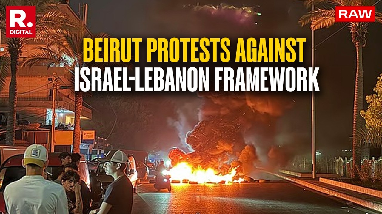 Hezbollah Supporters Protests In Beirut After US-Brokered Israel-Lebanon Peace Framework