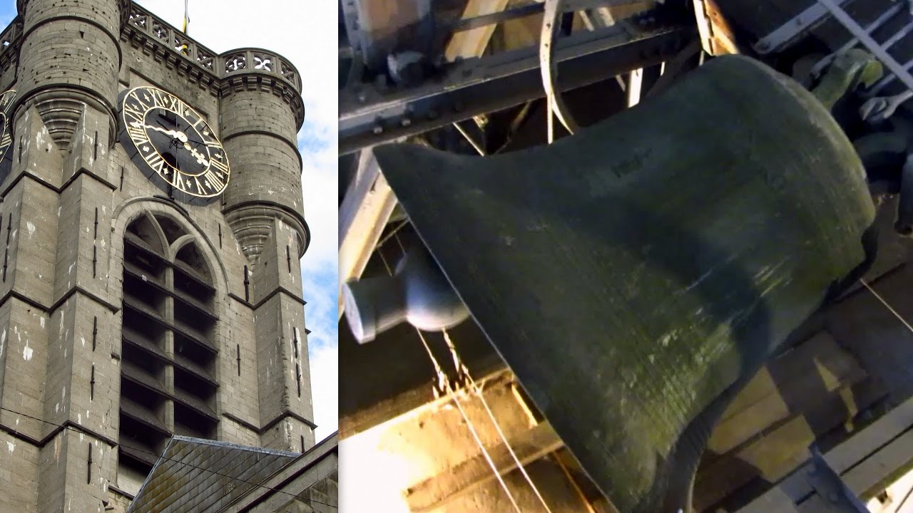 Ath, église Saint-Julien, sonnerie de la grosse cloche pour la Ducasse. / Ath, bourdon (a°)