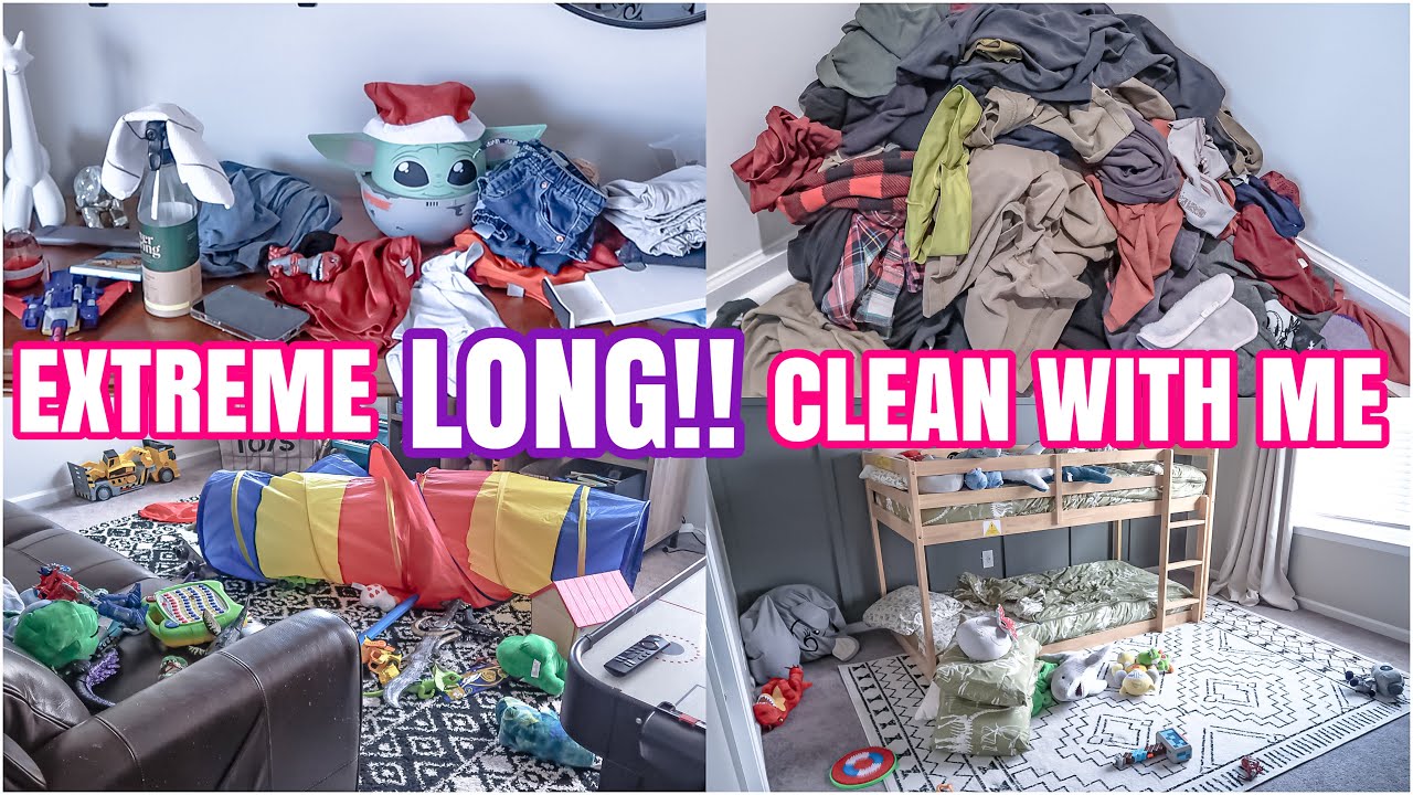 EXTREME LONG CLEAN WITH ME | MESSY HOUSE TRANSFORMATION | EXTREME CLEANING MOTIVATION 2025