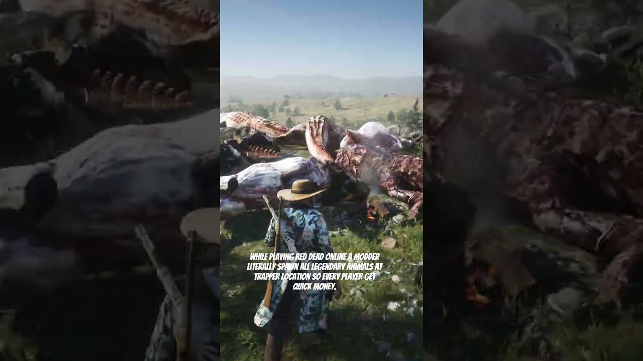 Modders Spawns All Legendary Animals In Red Dead Online. #rockstargames #reddeadonline #rdr2 #yt