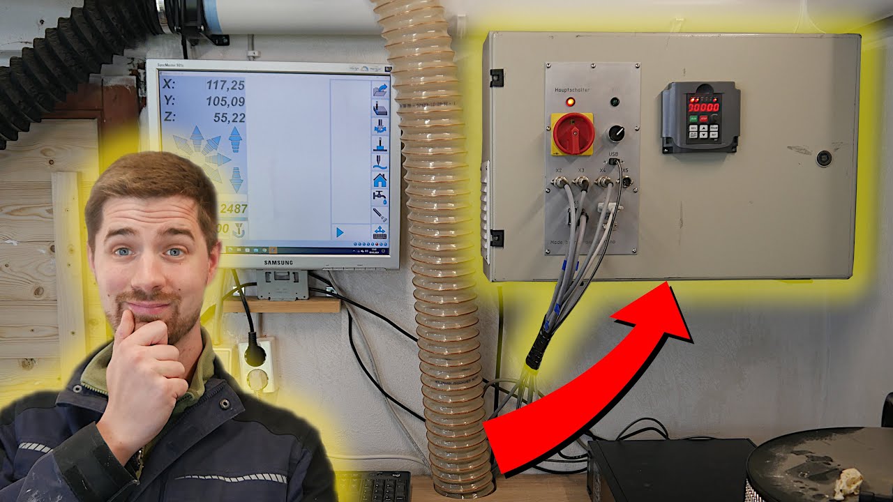 CNC Upgrade - Neuer Steuerungskasten mit Estlcam-Steuerung und 2,2 kW China-Spindel