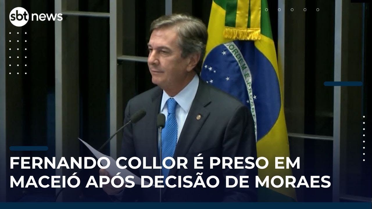 Ex-presidente Fernando Collor &eacute; preso em Macei&oacute; ap&oacute;s decis&atilde;o de Moraes | #SBTNews (25/04/25)