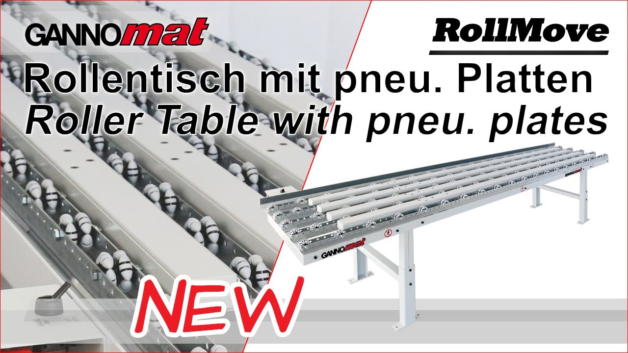 GANNOMAT RollMove - All-side roller table with pneumatic plates for case good handling