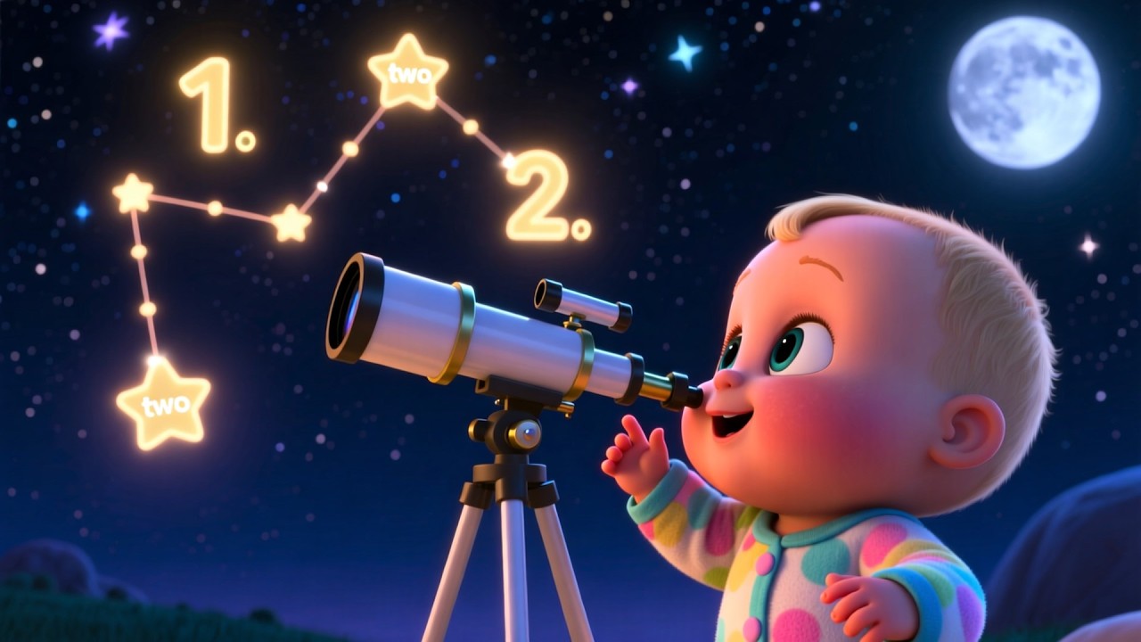 Baby Telescope Night Watch 🔭🌙 | Fun Kids Song for Toddlers & Preschoolers