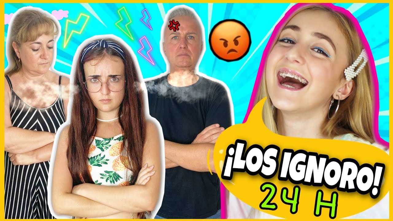 24 horas IGNORANDO a mi MADRE! 😱 IGNORO a mi FAMILIA por un día 😓 se ENFADA mucho 😤😡