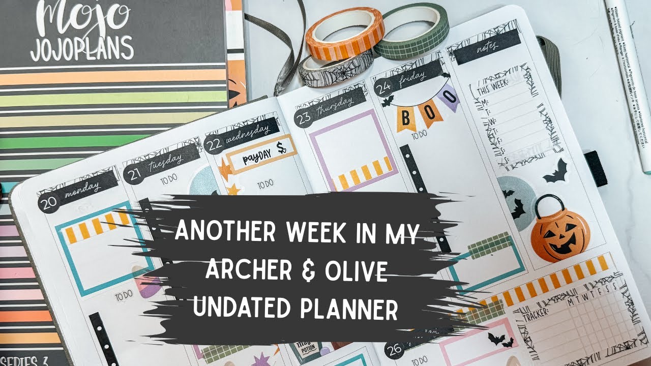 Archer&Olive Undated Planner | Plan With Me October