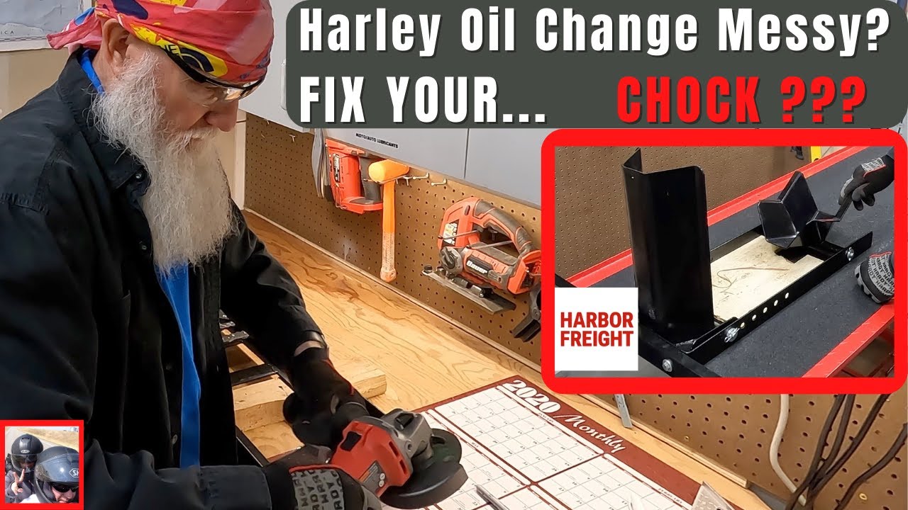 #HARBORFREIGHT #motorcyclelift #WHEELCHOCK #HARLEYOILFILTERCHANGE #whyiride #WHYICAMP