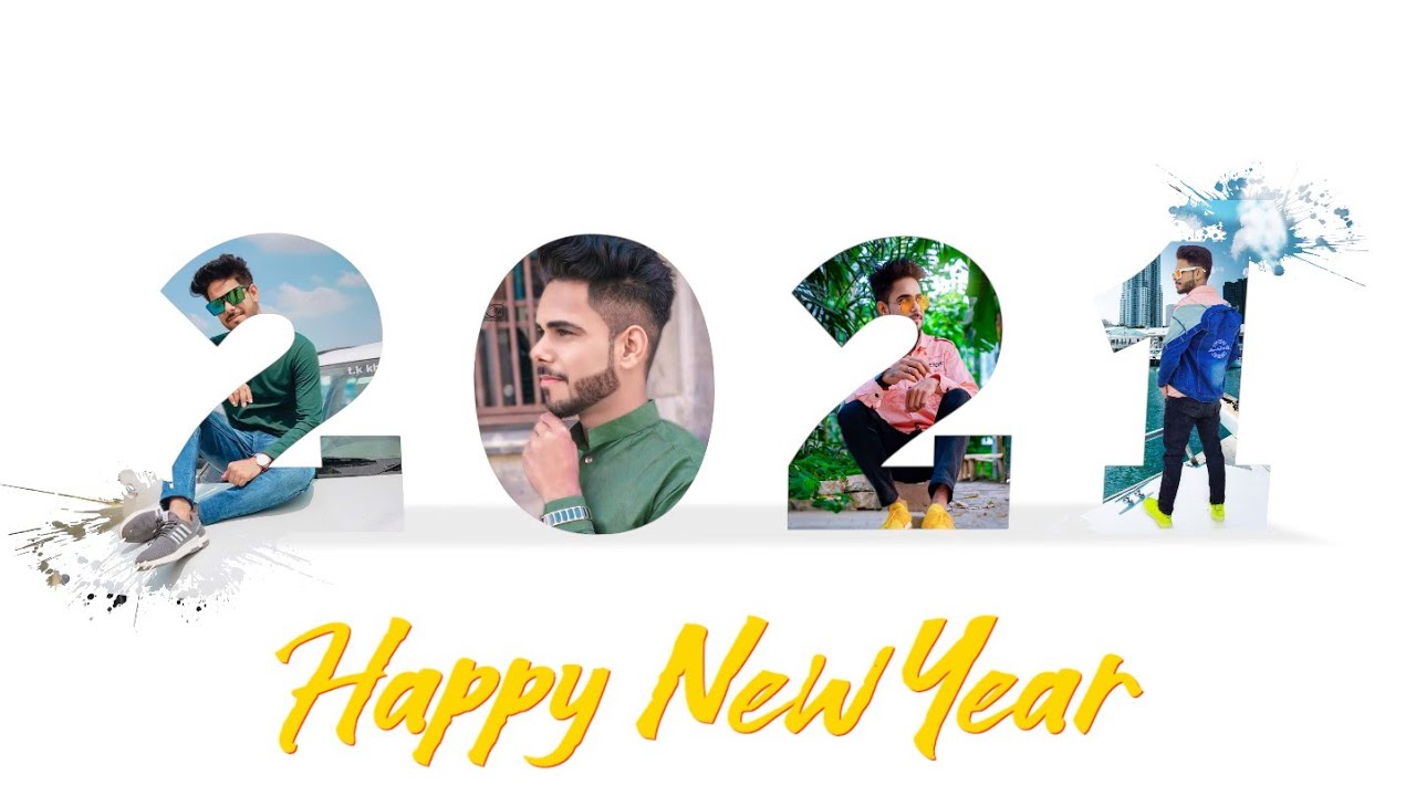 PicsArt Happy New Year 2021 Photo Editing | Inside text effect || Happy new year 2021