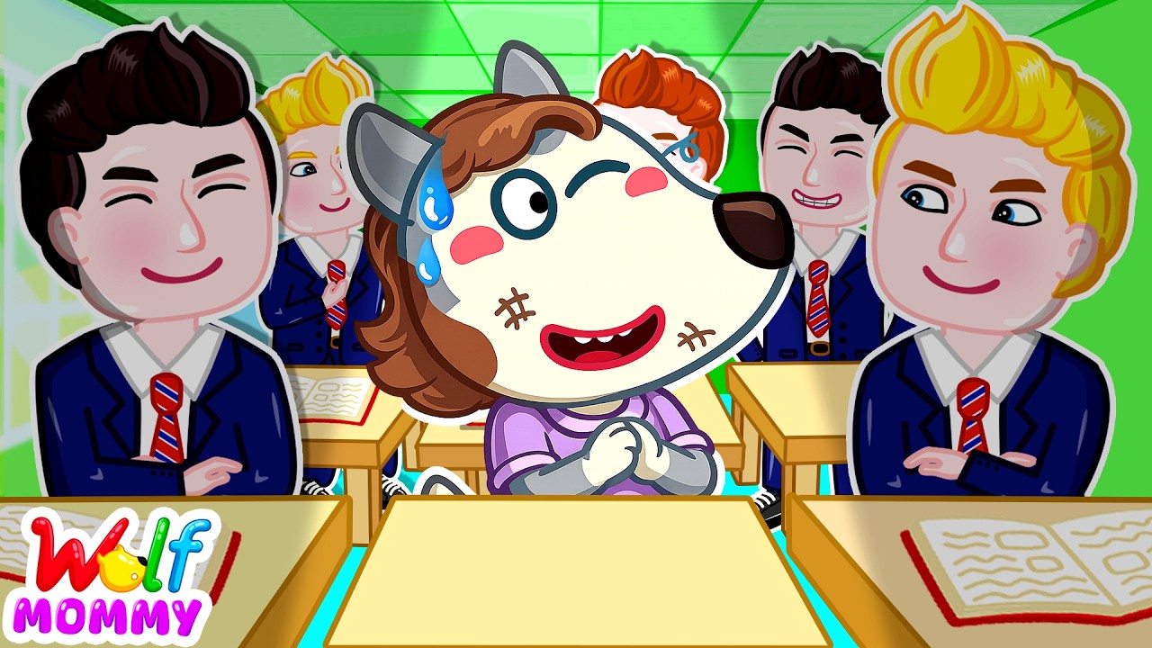 Mommy Wolf In Boy School! | Poor Student vs Rich Student Challenge | Good Manner Kids Cartoon