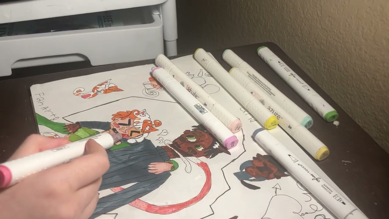 PART 6 of coloring my drawings(coloring sweet scented milk fanart)