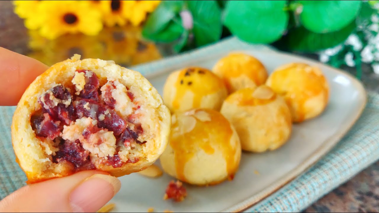 蔓越莓乳酪一口酥,一口就爱上的下午茶小点心|Easy Cranberry Cheese-Filled Cookie Balls, Fall in Love with at First Bite