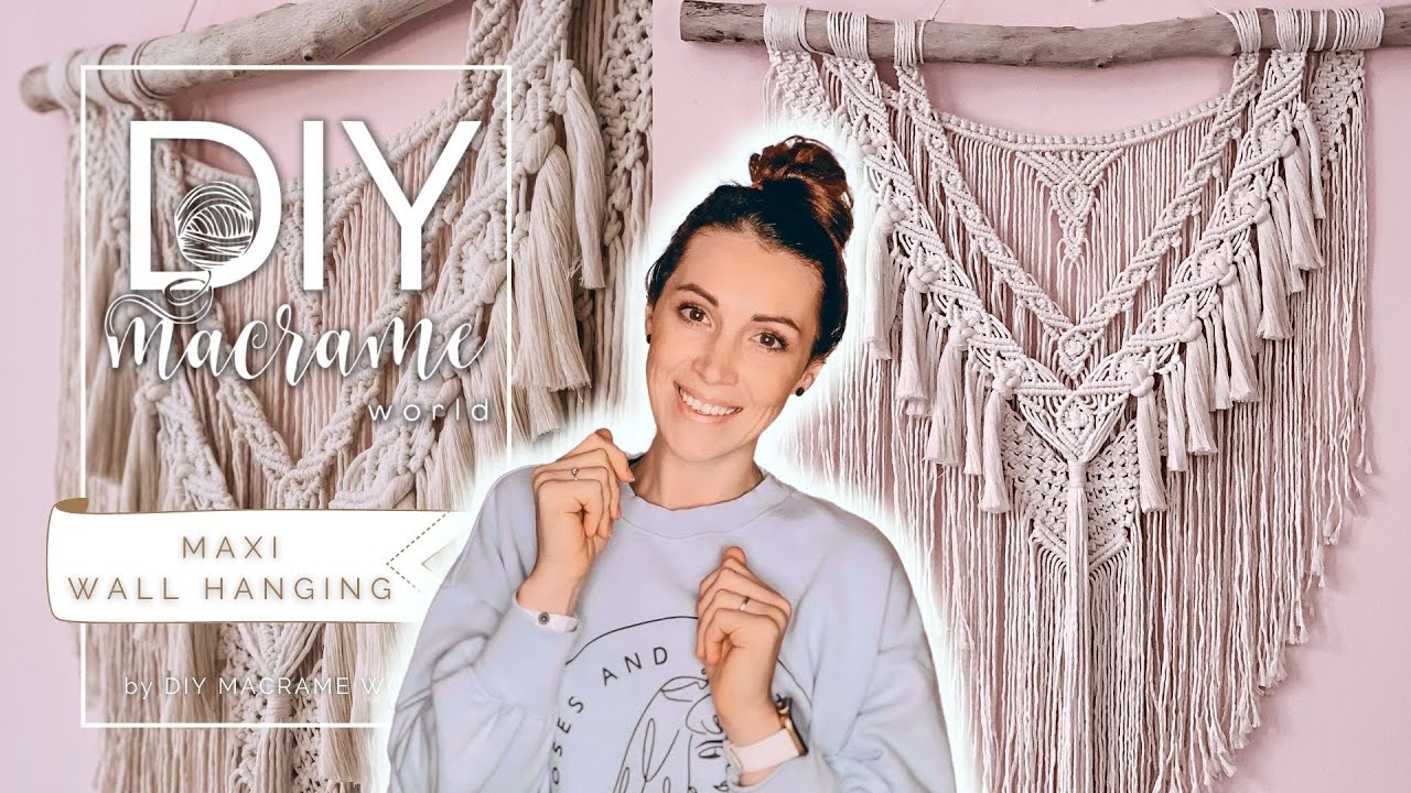 DIY ⎜EASY⎜⭐️ MAXI Macrame WALL HANGING⎜by DIY MACRAME WORLD