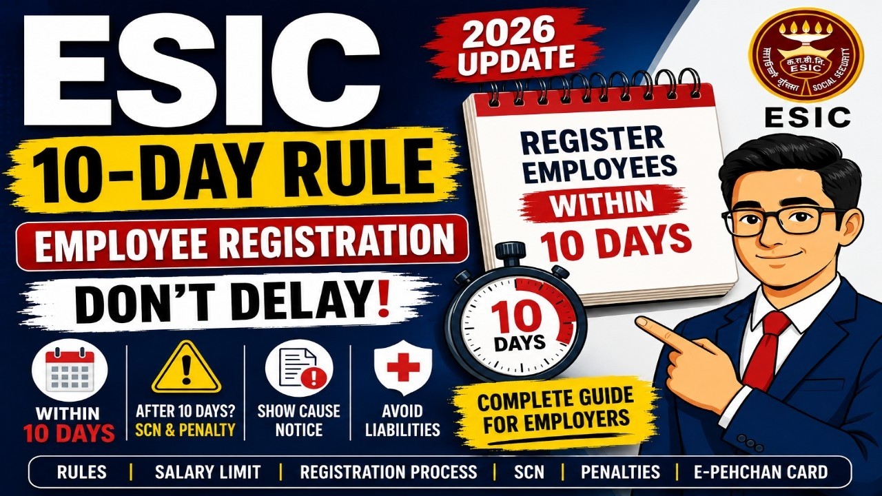 ESIC 10-Day Rule 2026 | Employee Registration, Late Registration & Penalty Explained