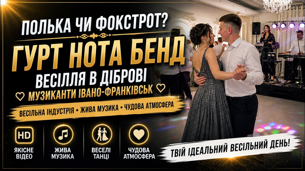Гурт Нота бенд Полька чи фокстрот? Весілля в Діброві  музиканти Івано-Франківськ Весільна індустрія