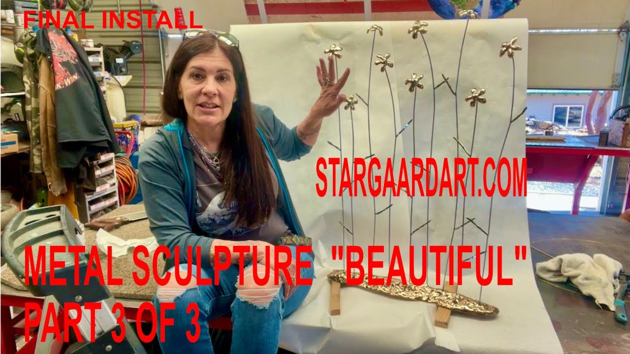 Metal Sculpture: Beautiful 3 of 3, COMMISSIONS and ORIGINAL ART, Looking Into The Light 