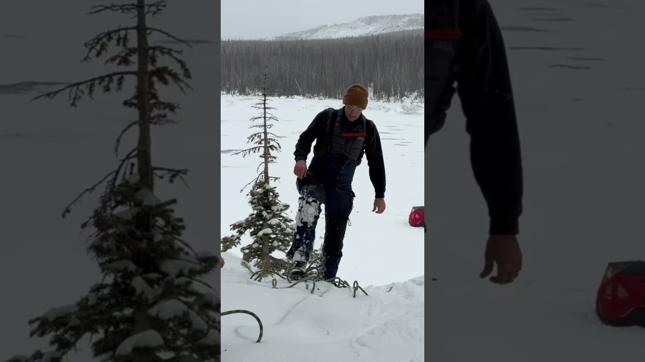 Ice camping at 10,000ft #fishing #outdoors #camping #nature #icefishing #winter