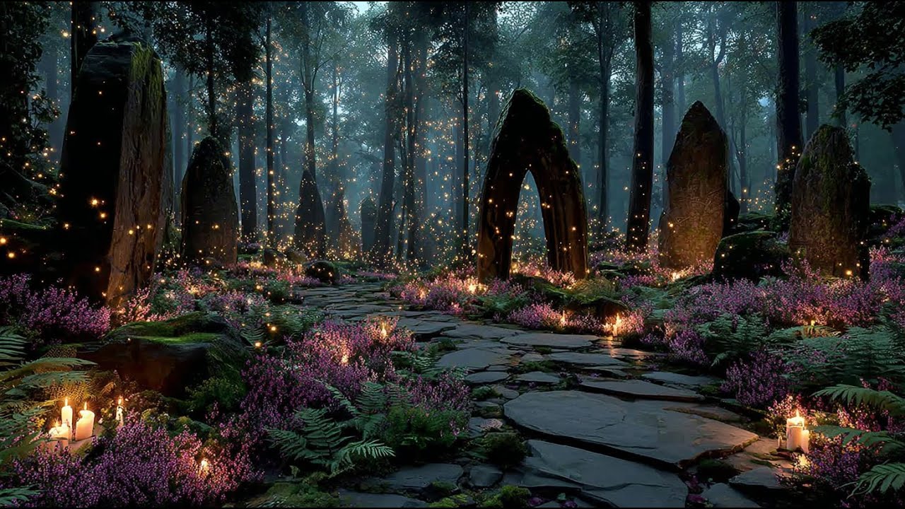 Firefly Runestones of the Whispering Vale | Medieval Fantasy Music & Animated Ambience