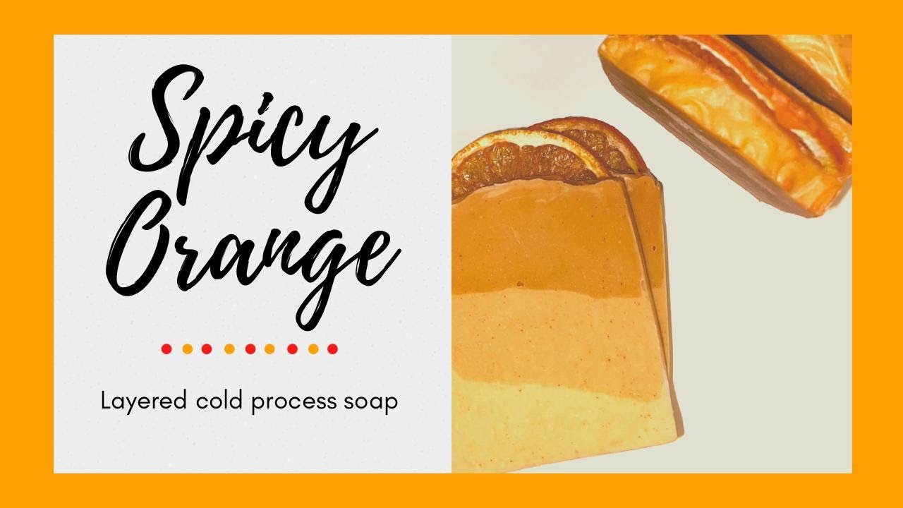 Spicy Orange Cold Process Soap 🌶🍊| Layered Cold Process Soap | Orange Soap | Thesdelights