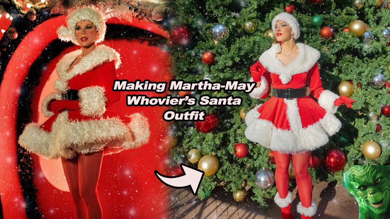 making Martha May's santa outfit....aka the queen of Christmas - Ft. fighting the fur -