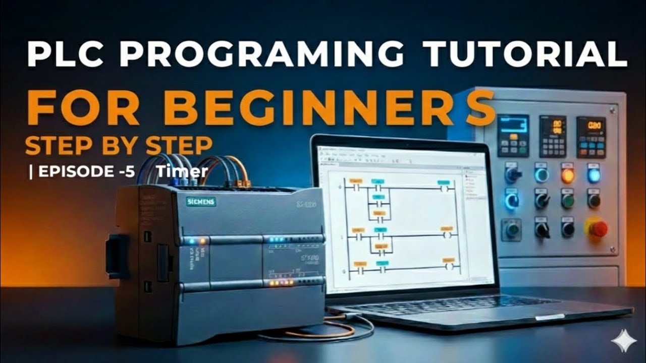 PLC Timer Tutorial for Beginners Episode-5 | TON Timer Explained with Ladder Logic #siemens 