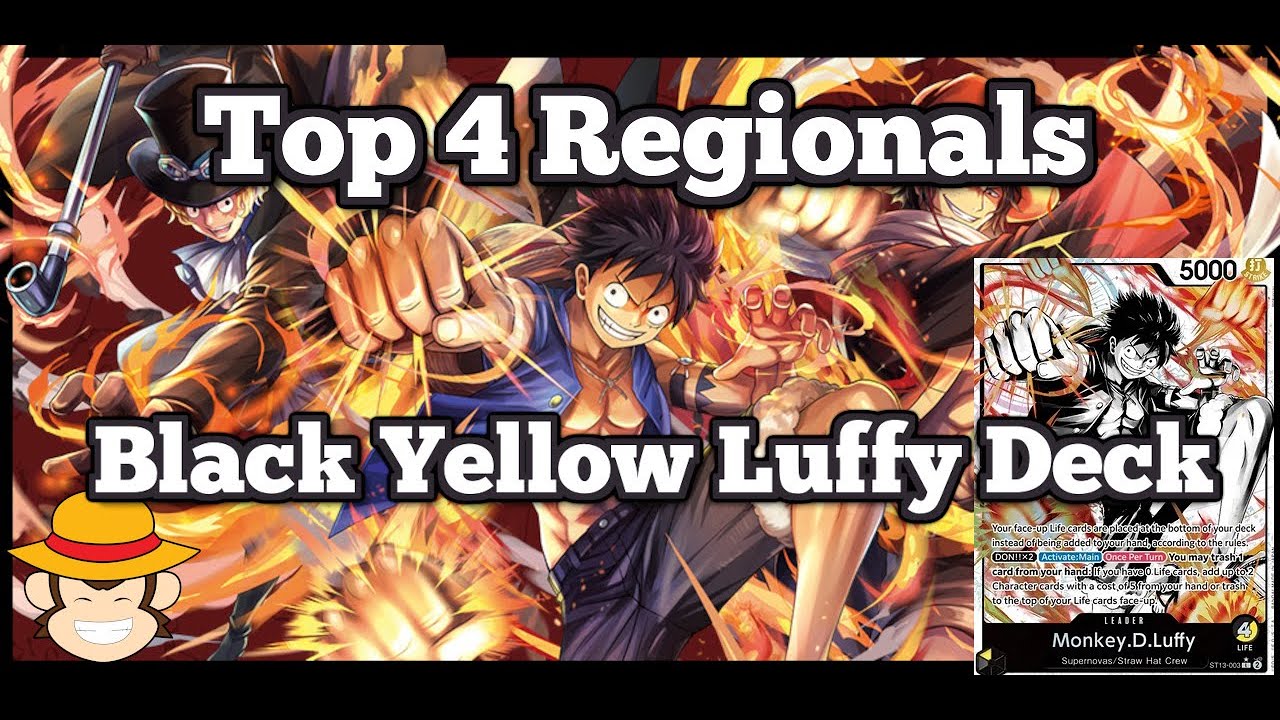 Top 4 Regionals Black Yellow Luffy Deck Profile | One Piece TCG