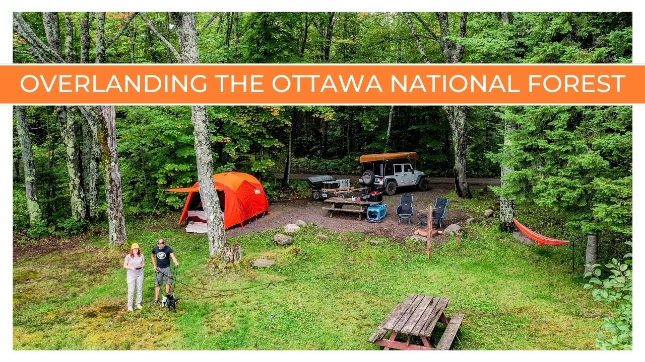 Ottawa National Forest Campground Tour | Overlanding with our 2 Boston Terrier puppies!