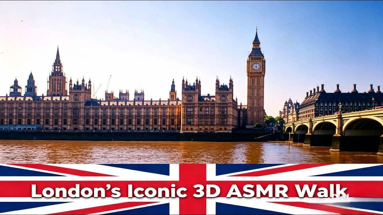 3D ASMR London Walk: Piccadilly to Big Ben | Immersive City Sounds
